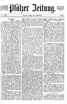 Pfälzer Zeitung Freitag 19. September 1873