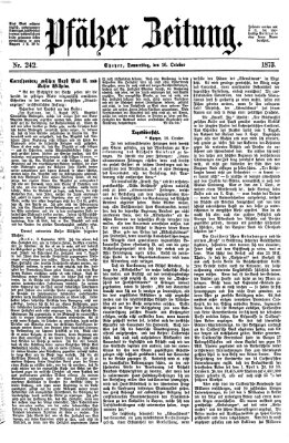 Pfälzer Zeitung Donnerstag 16. Oktober 1873