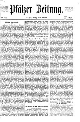 Pfälzer Zeitung Montag 3. November 1873