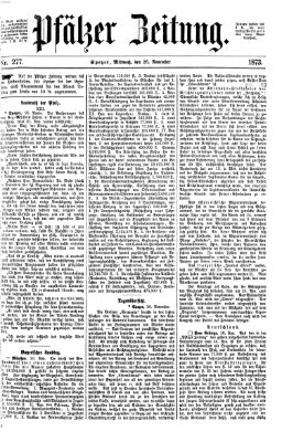 Pfälzer Zeitung Mittwoch 26. November 1873