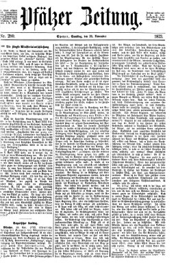 Pfälzer Zeitung Samstag 29. November 1873