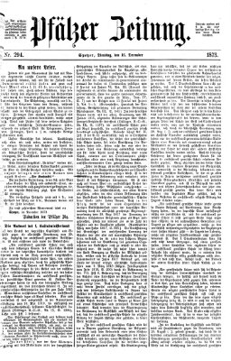 Pfälzer Zeitung Dienstag 16. Dezember 1873