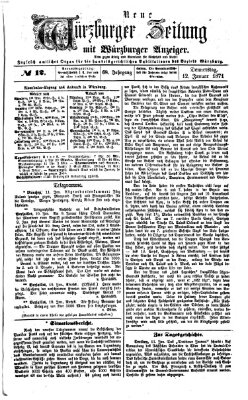 Neue Würzburger Zeitung Donnerstag 12. Januar 1871