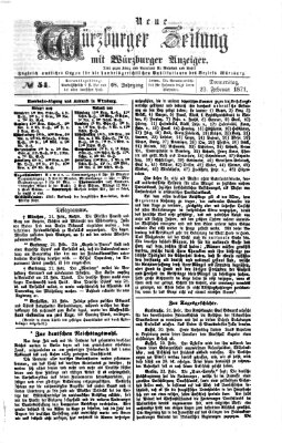 Neue Würzburger Zeitung Donnerstag 23. Februar 1871