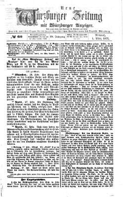 Neue Würzburger Zeitung Mittwoch 1. März 1871