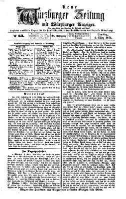 Neue Würzburger Zeitung Samstag 4. März 1871