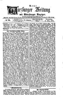 Neue Würzburger Zeitung Donnerstag 16. März 1871