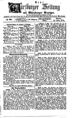 Neue Würzburger Zeitung Montag 20. März 1871