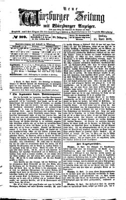 Neue Würzburger Zeitung Freitag 21. April 1871