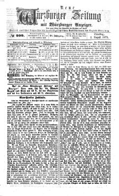 Neue Würzburger Zeitung Dienstag 1. August 1871