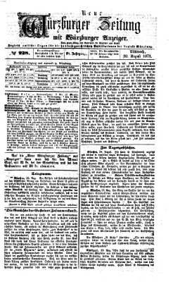 Neue Würzburger Zeitung Mittwoch 30. August 1871