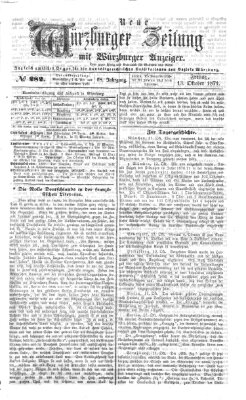 Neue Würzburger Zeitung Freitag 13. Oktober 1871