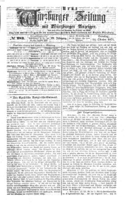 Neue Würzburger Zeitung Samstag 14. Oktober 1871