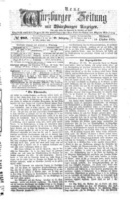 Neue Würzburger Zeitung Mittwoch 18. Oktober 1871