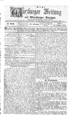Neue Würzburger Zeitung Freitag 20. Oktober 1871