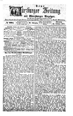 Neue Würzburger Zeitung Mittwoch 25. Oktober 1871