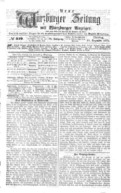 Neue Würzburger Zeitung Dienstag 19. Dezember 1871