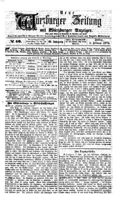 Neue Würzburger Zeitung Freitag 9. Februar 1872