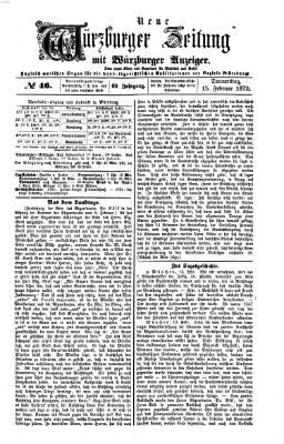 Neue Würzburger Zeitung Donnerstag 15. Februar 1872
