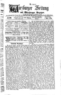 Neue Würzburger Zeitung Donnerstag 7. März 1872
