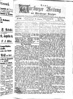 Neue Würzburger Zeitung Dienstag 12. März 1872