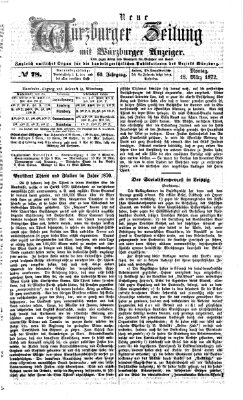 Neue Würzburger Zeitung Montag 18. März 1872