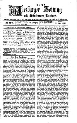 Neue Würzburger Zeitung Montag 27. Mai 1872