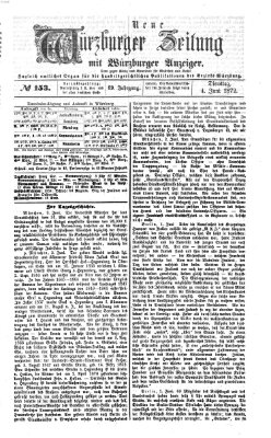 Neue Würzburger Zeitung Dienstag 4. Juni 1872