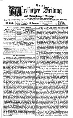 Neue Würzburger Zeitung Sonntag 7. Juli 1872
