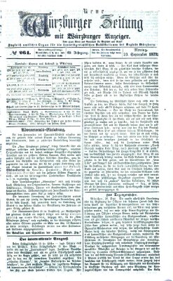 Neue Würzburger Zeitung Montag 23. September 1872