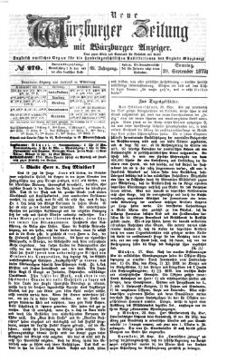Neue Würzburger Zeitung Sonntag 29. September 1872