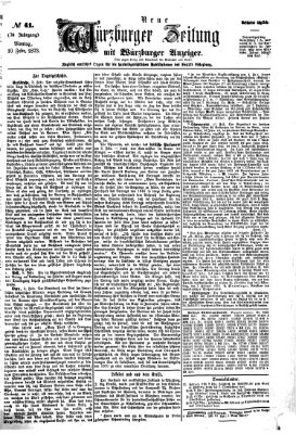 Neue Würzburger Zeitung Montag 10. Februar 1873