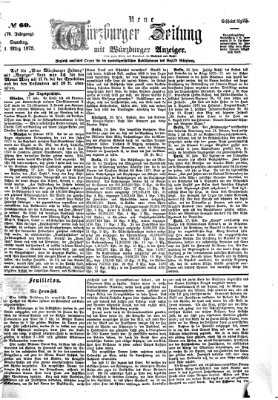 Neue Würzburger Zeitung Samstag 1. März 1873