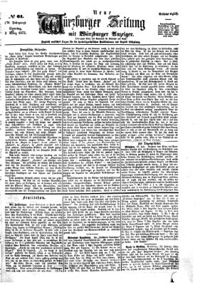 Neue Würzburger Zeitung Sonntag 2. März 1873