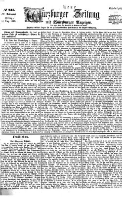 Neue Würzburger Zeitung Freitag 22. August 1873
