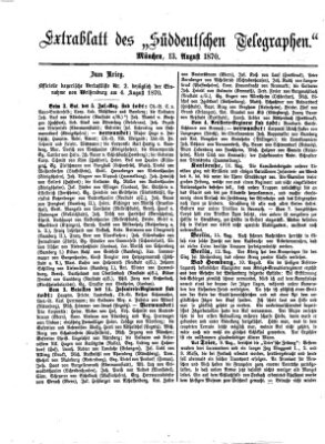 Süddeutscher Telegraph Samstag 13. August 1870