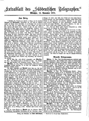 Süddeutscher Telegraph Sonntag 13. November 1870