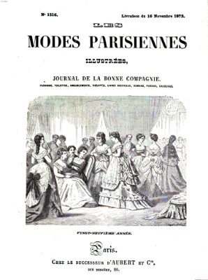 Les Modes parisiennes Samstag 16. November 1872