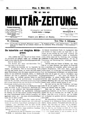 Neue Militär-Zeitung (Militär-Zeitung) Mittwoch 8. März 1871
