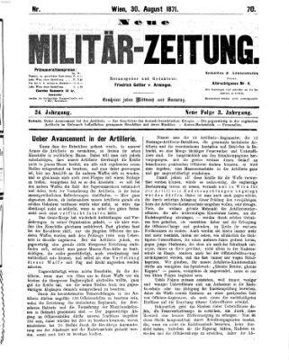 Neue Militär-Zeitung (Militär-Zeitung) Mittwoch 30. August 1871