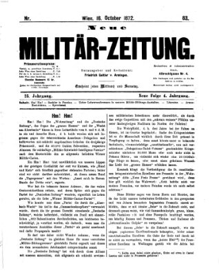 Neue Militär-Zeitung (Militär-Zeitung) Mittwoch 16. Oktober 1872