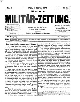 Neue Militär-Zeitung (Militär-Zeitung) Dienstag 4. Februar 1873