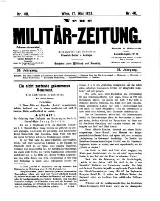 Neue Militär-Zeitung (Militär-Zeitung) Samstag 17. Mai 1873