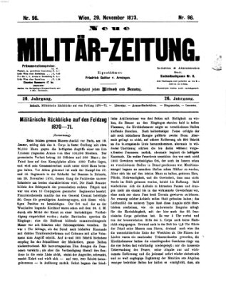 Neue Militär-Zeitung (Militär-Zeitung) Samstag 29. November 1873