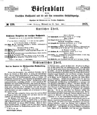Börsenblatt für den deutschen Buchhandel Mittwoch 21. Juni 1871