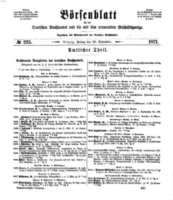 Börsenblatt für den deutschen Buchhandel Freitag 29. September 1871
