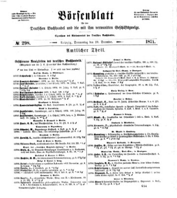 Börsenblatt für den deutschen Buchhandel Donnerstag 28. Dezember 1871