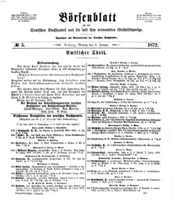 Börsenblatt für den deutschen Buchhandel Montag 8. Januar 1872