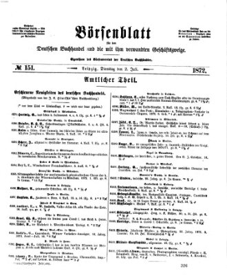 Börsenblatt für den deutschen Buchhandel Dienstag 2. Juli 1872