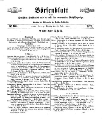 Börsenblatt für den deutschen Buchhandel Dienstag 23. Juli 1872